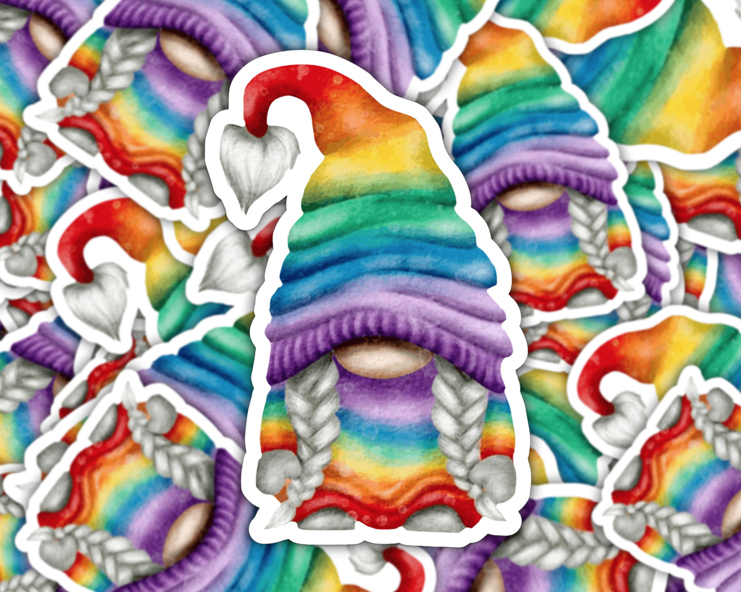 Rainbow Hippie Gnome Sticker