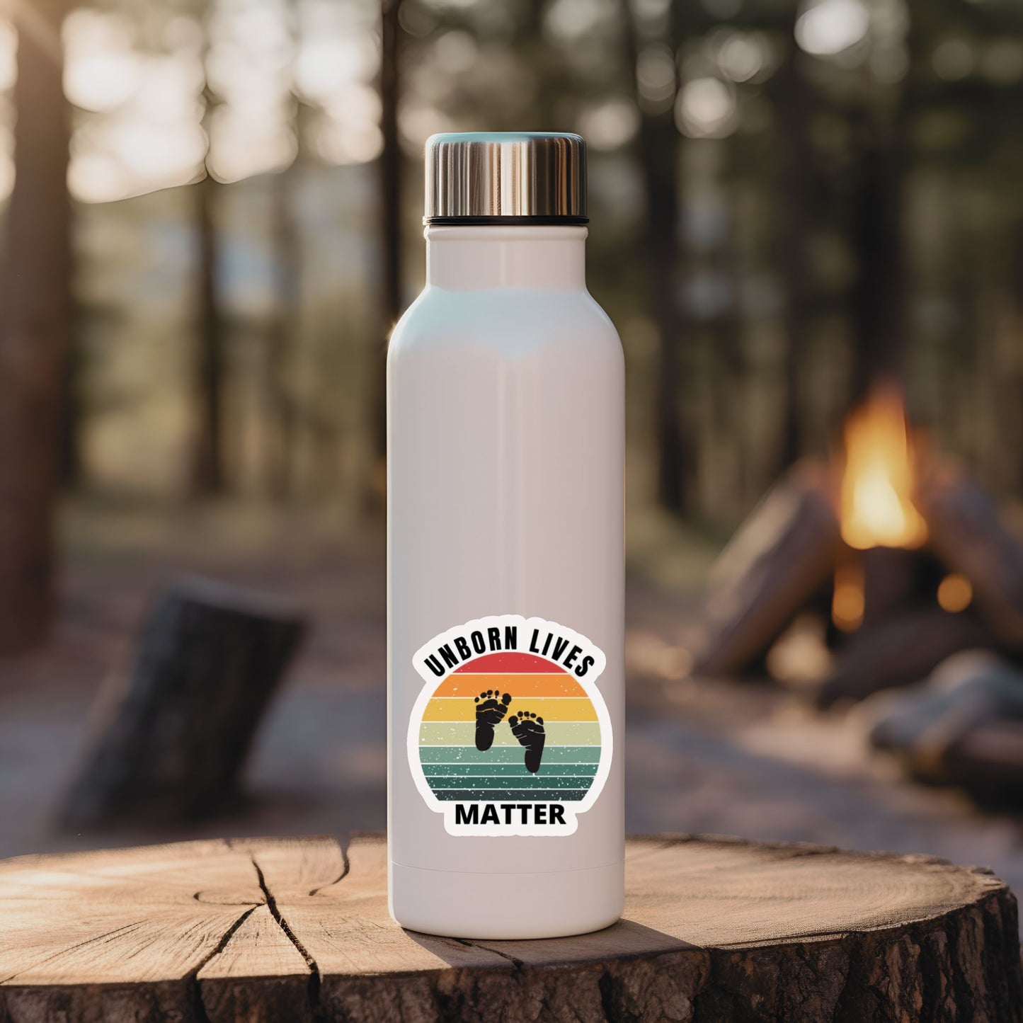 Unborn Lives Footprints Sticker