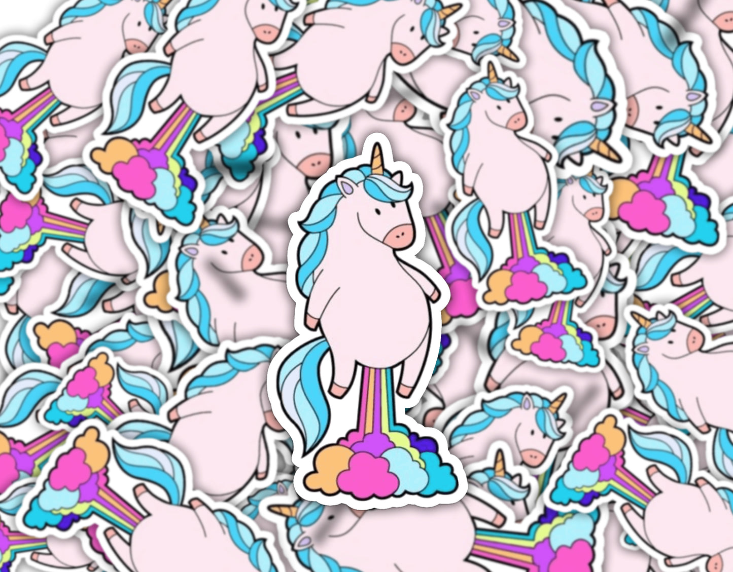 Unicorn Blast Off Sticker