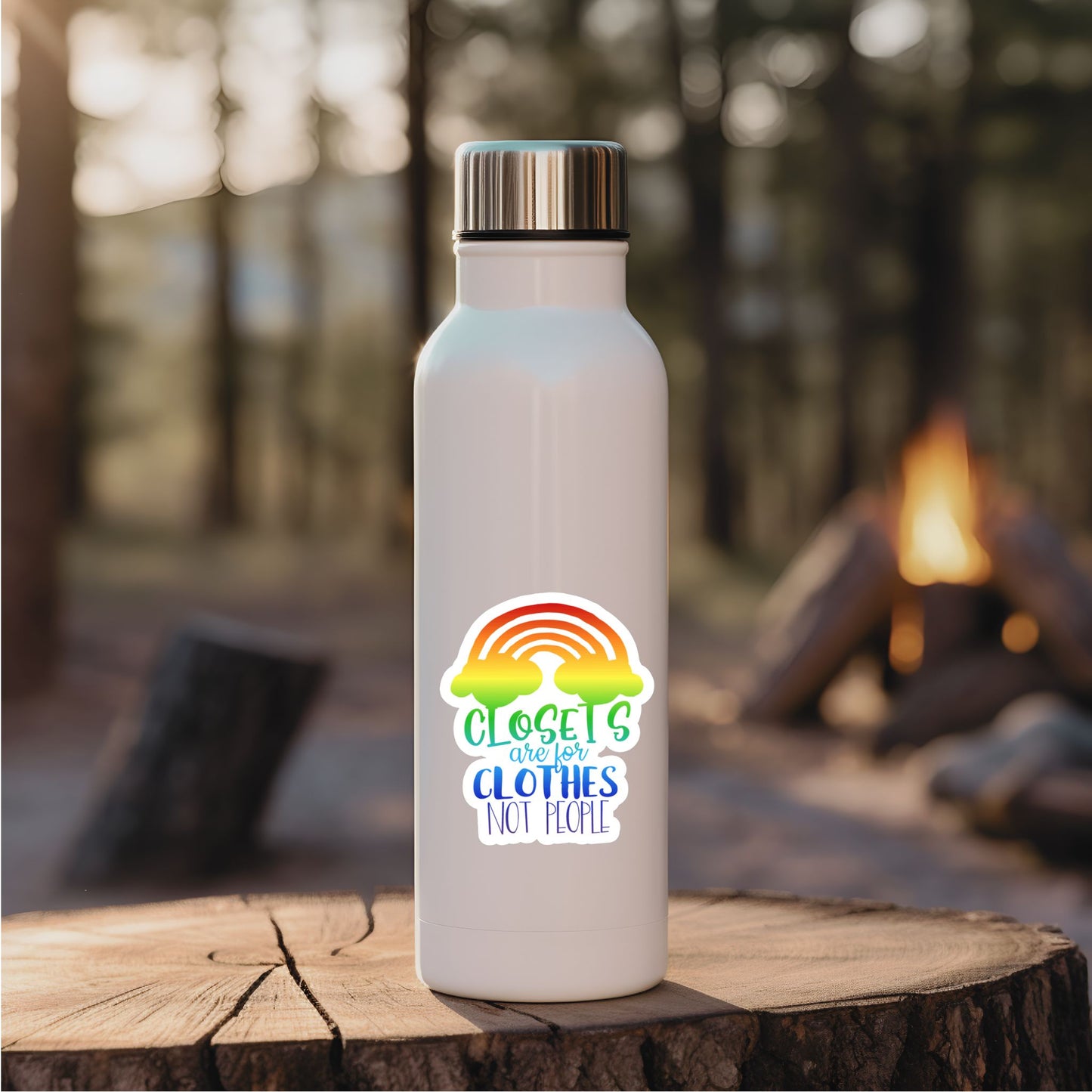 Closets are for Clothes Sticker