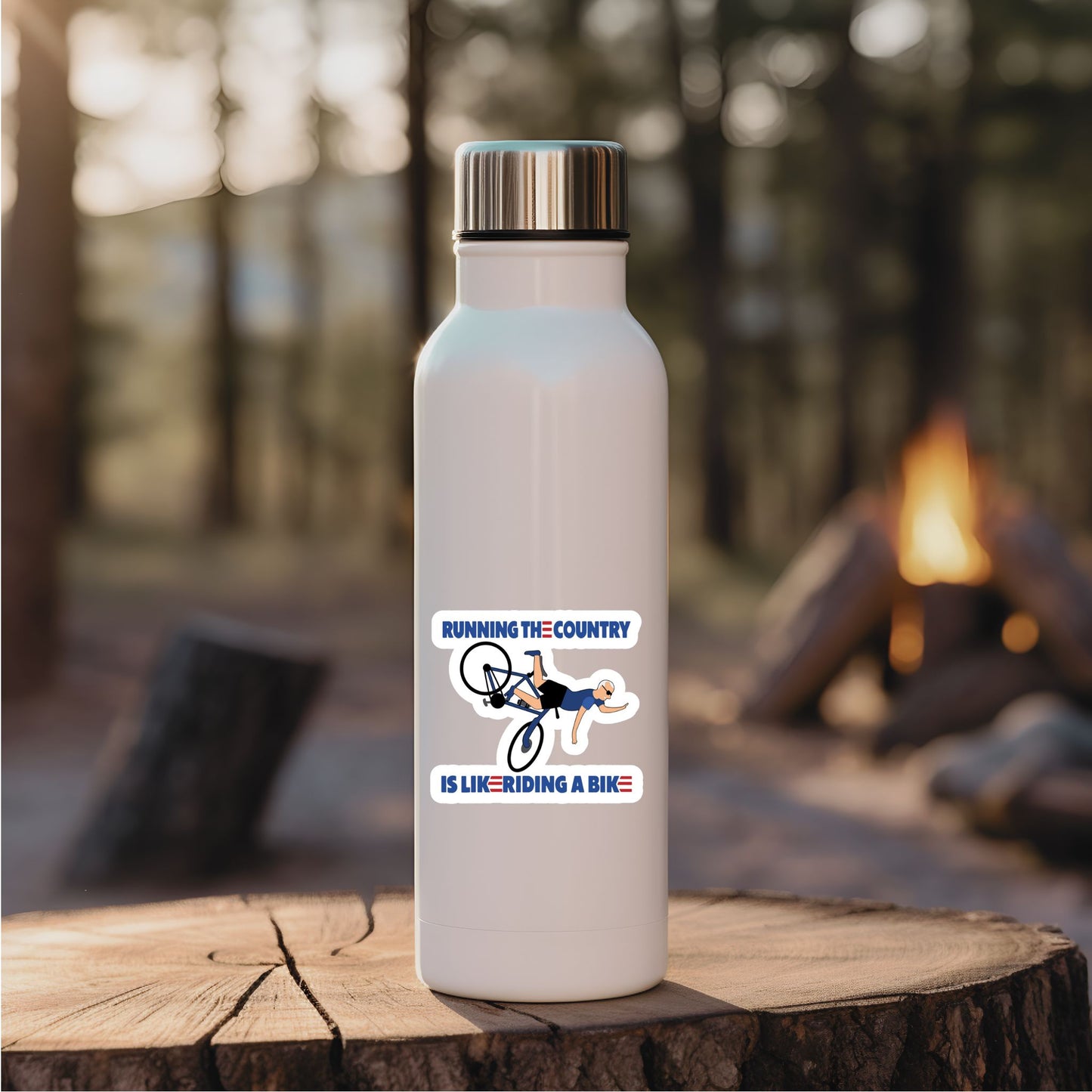 Riding Bike like Running Country Sticker