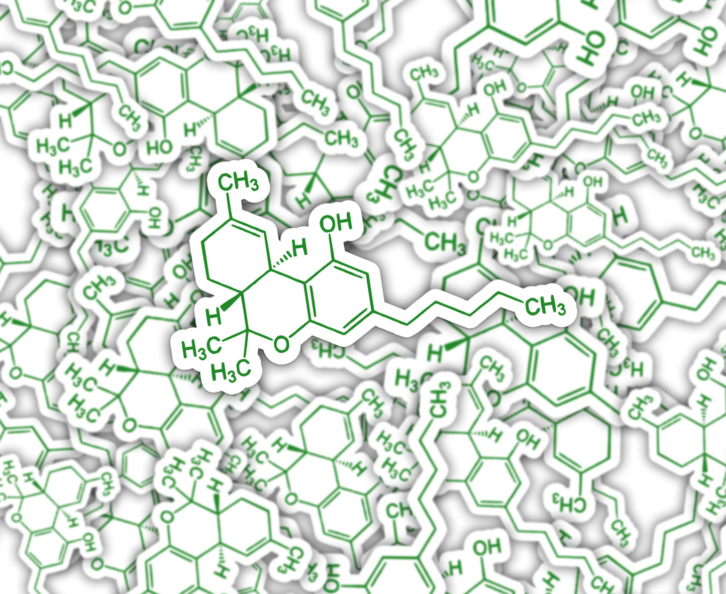 THC Molecule Sticker