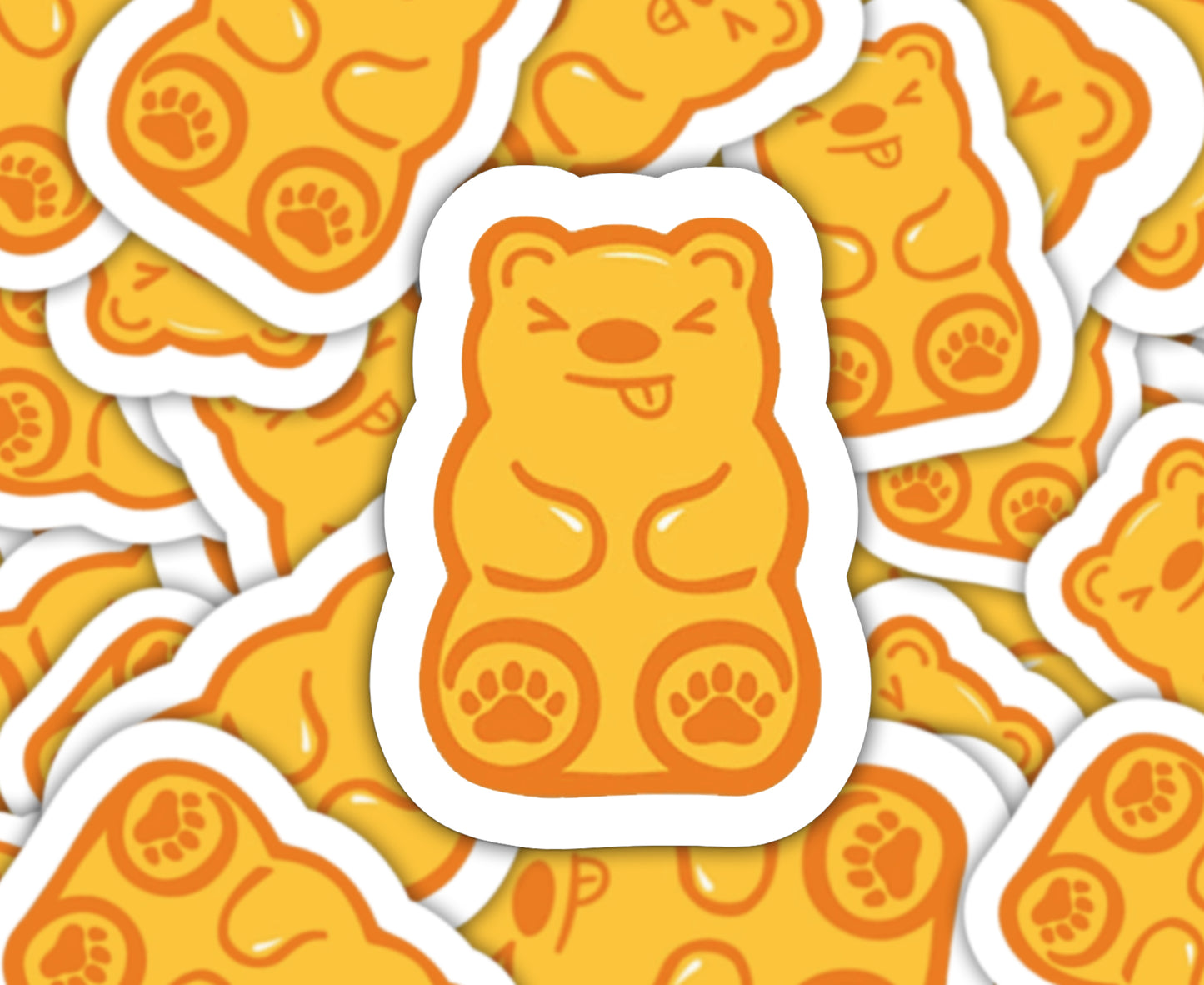 Yellow Bear Sticker
