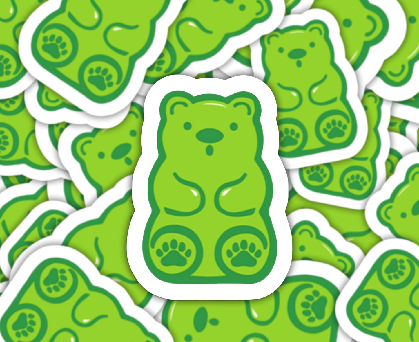 Green Bear Sticker