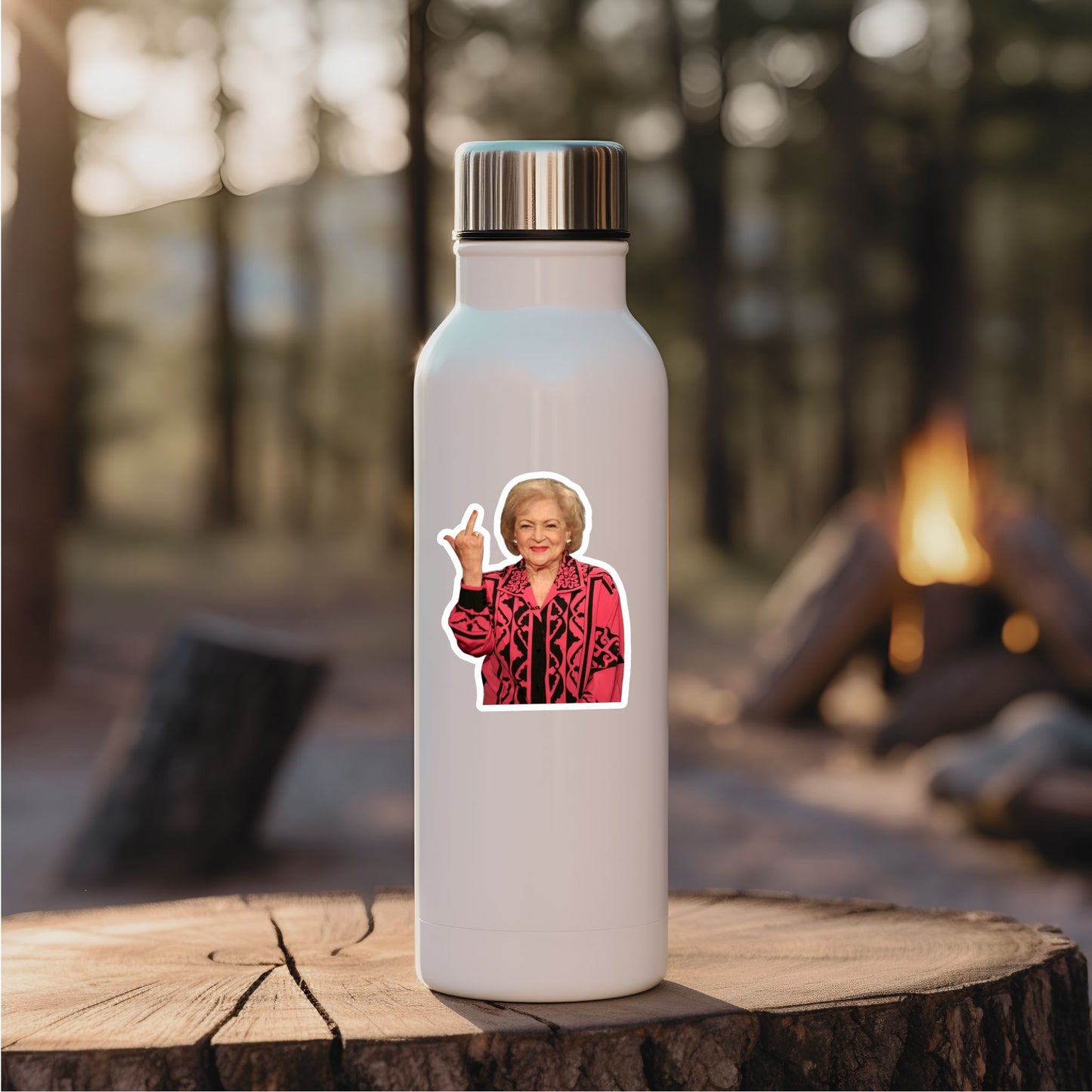 Betty White Finger Sticker