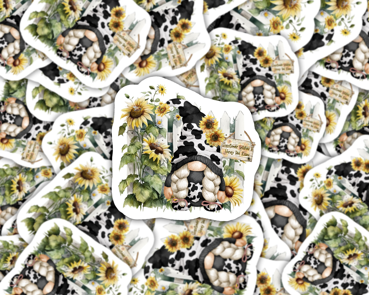 Sunflower Gnome Sticker