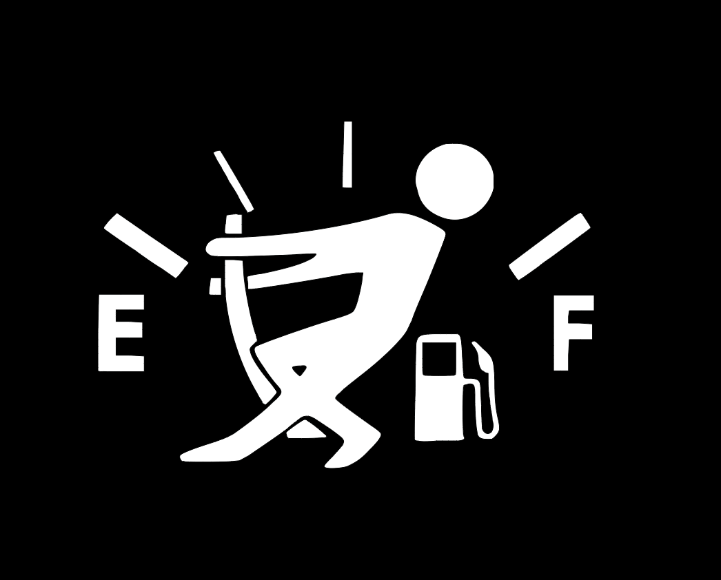 Empty Gas Tank Decal