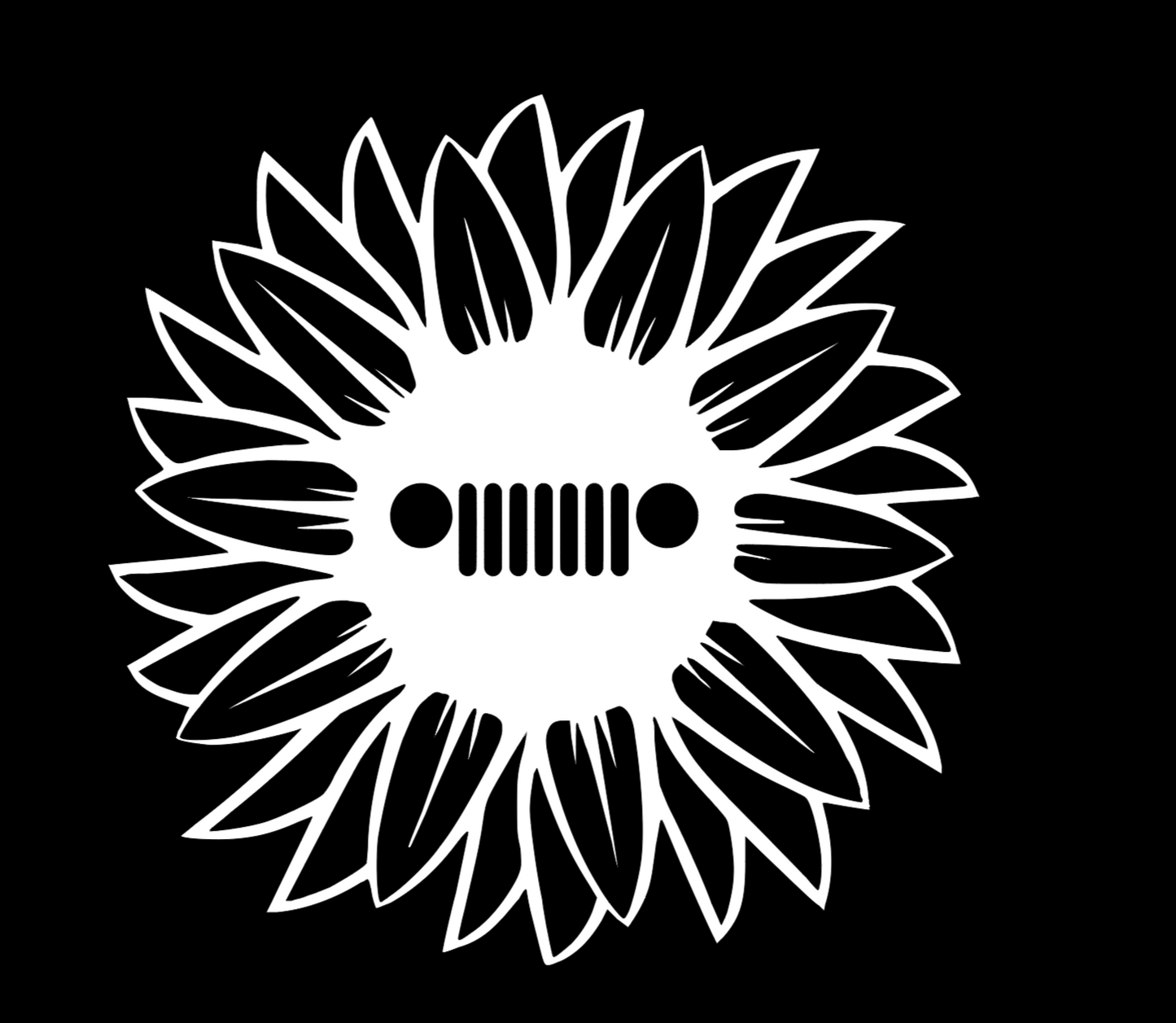 Jeep Face Sunflower Decal