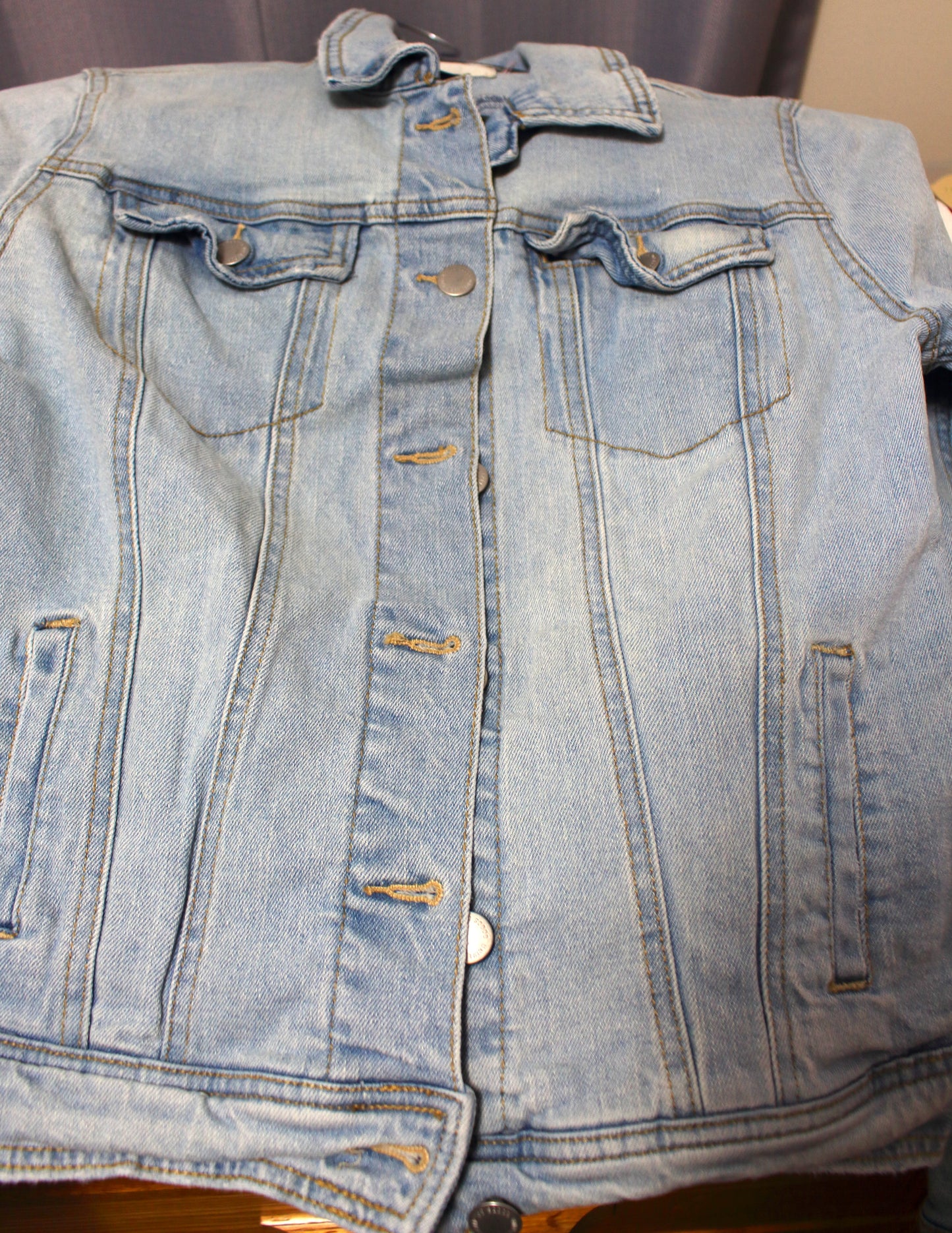 Hand Painted Jean Jacket/Peace Sunflower