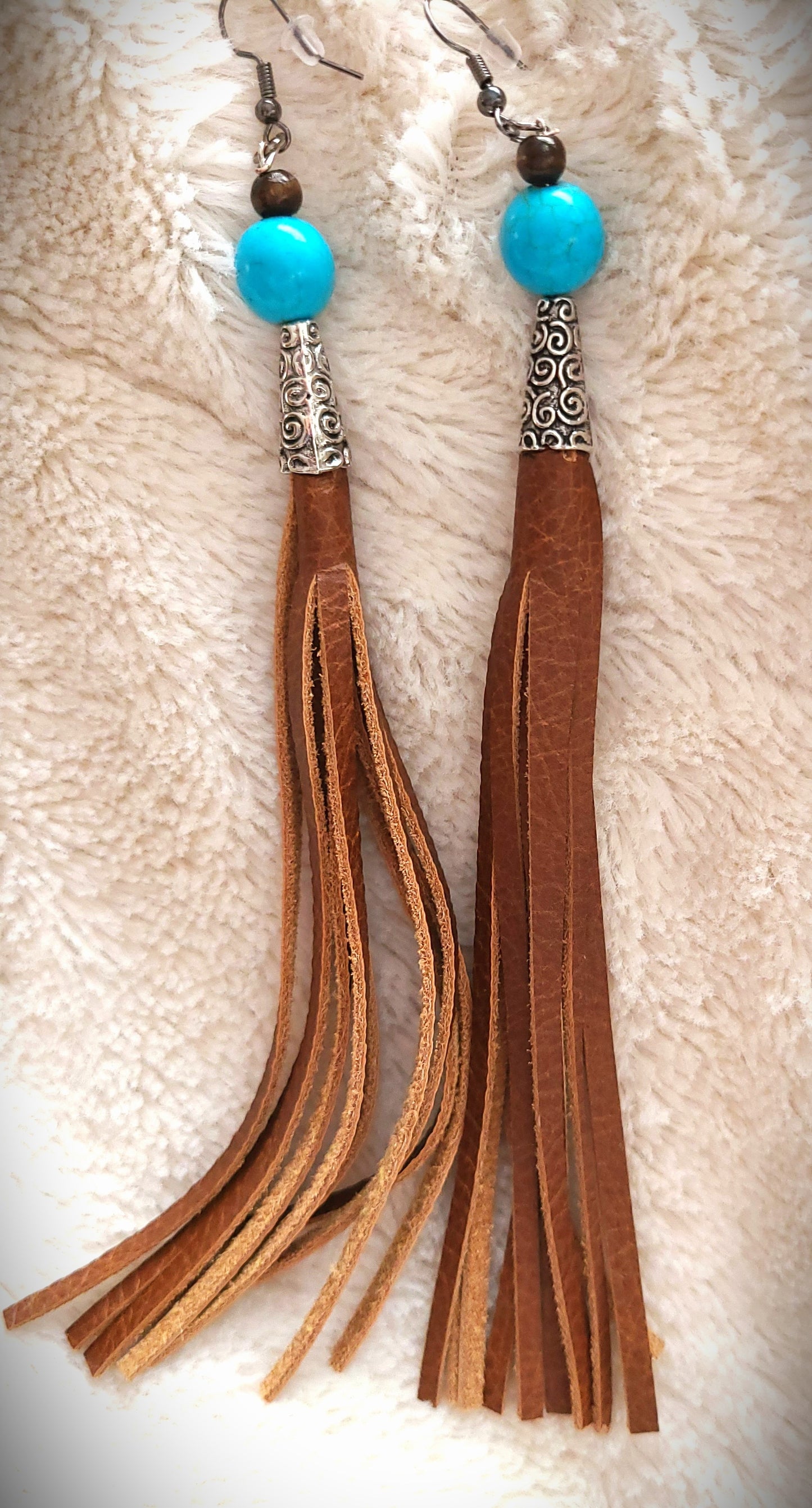 Earrings-Leather Fringed