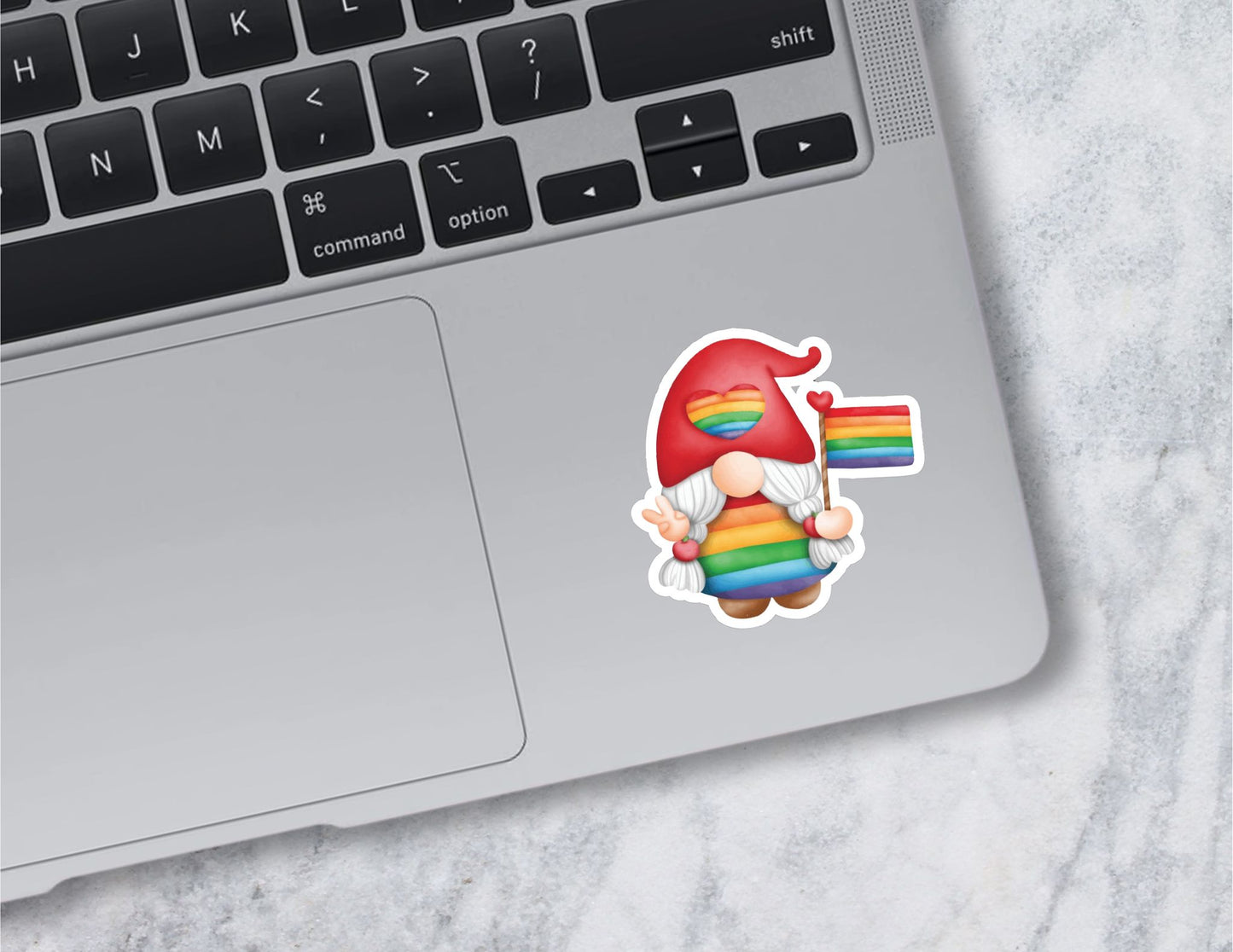 Gnome Rainbow Flag Sticker