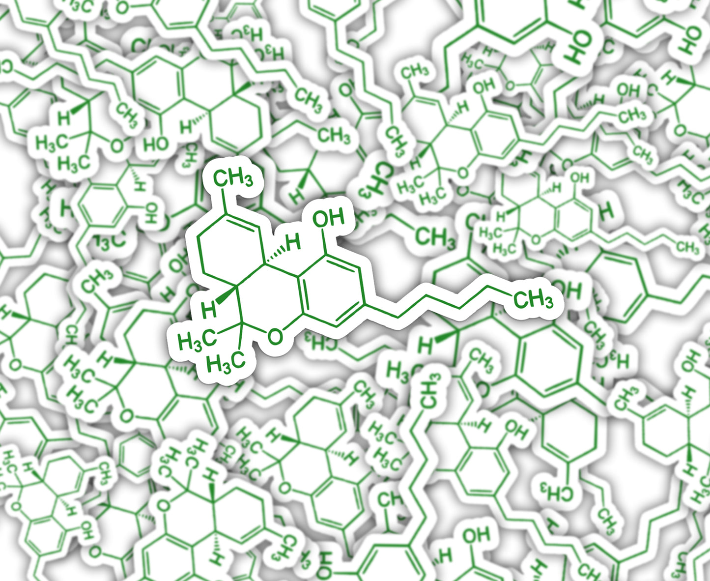 THC Molecule Sticker