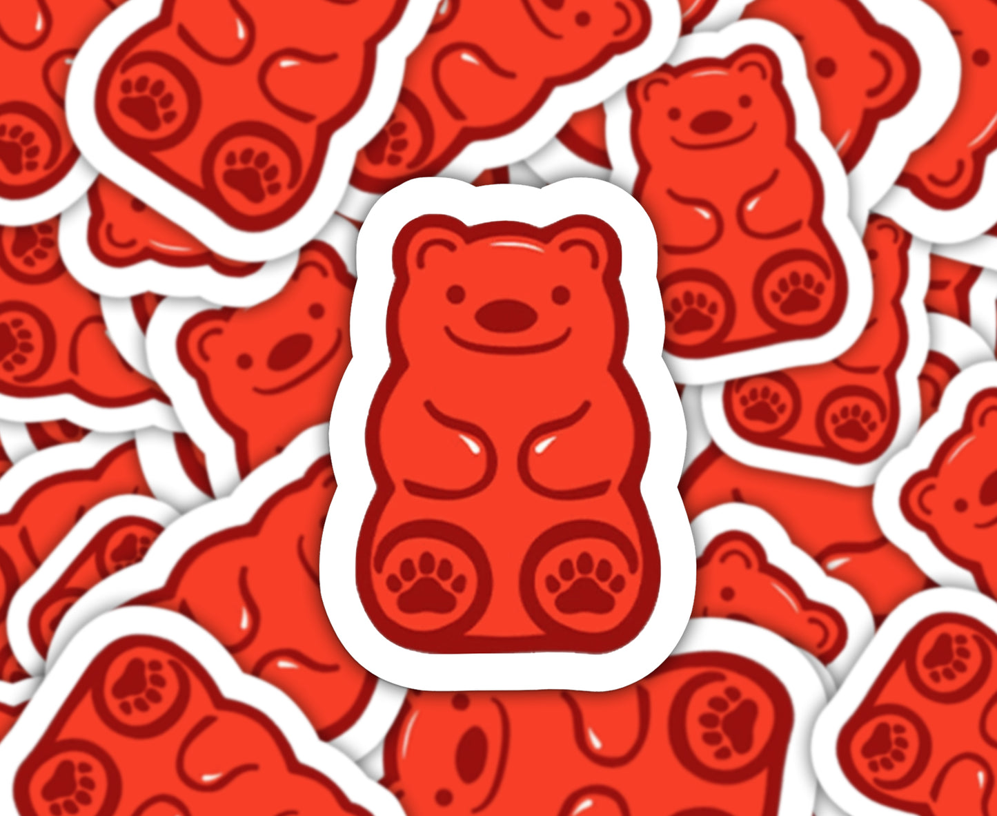 Red Bear Sticker