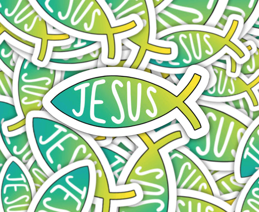 Jesus Fish Sticker