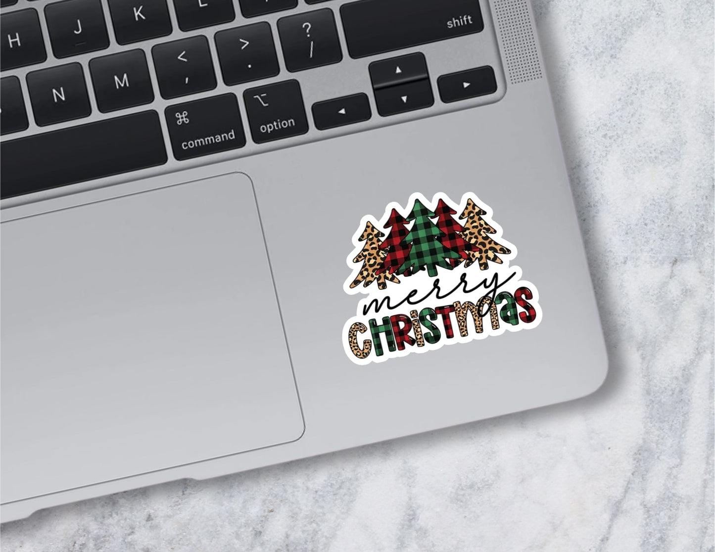 Buffalo Plaid Merry Christmas Sticker