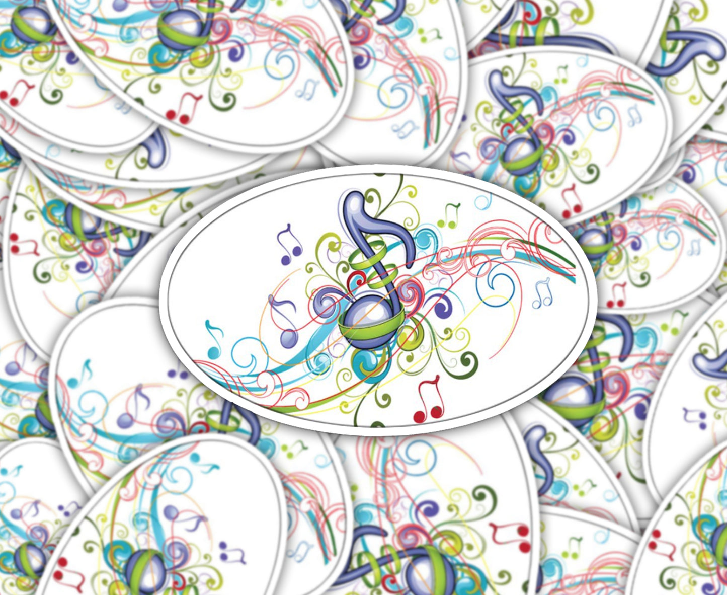 Colorful Music Symbol Sticker