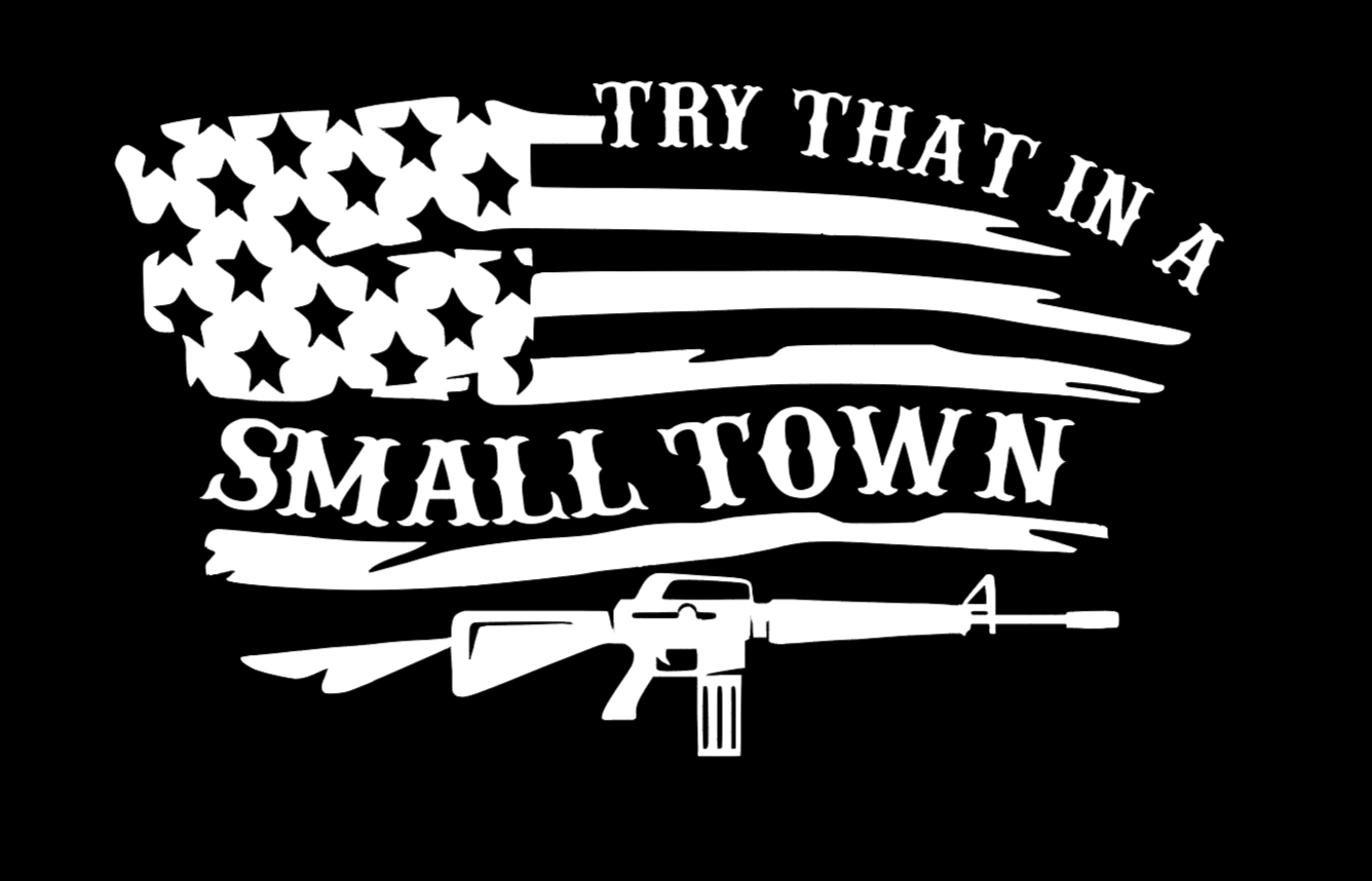 Small Town Flag Decal