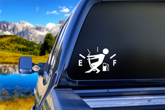 Empty Gas Tank Decal