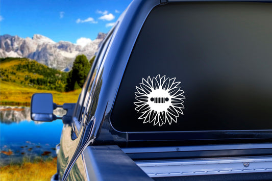 Jeep Face Sunflower Decal