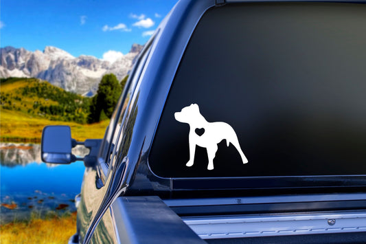 Pit Bull Heart Decal