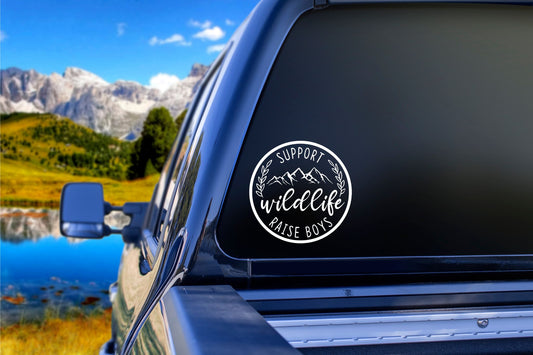 Support Wildlife Raise Boys Decal