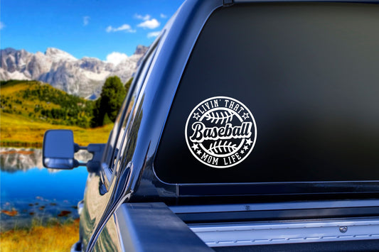 Baseball Mom Life Decal