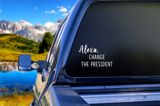 Alexa Change the President Decal