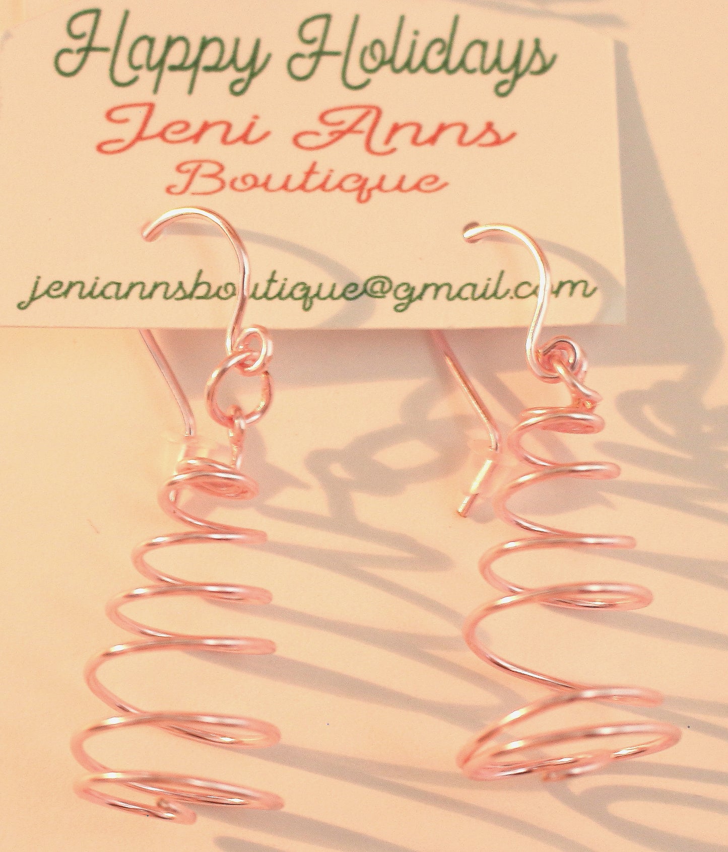 Hand Wire Wrapped Earrings: Christmas Trees