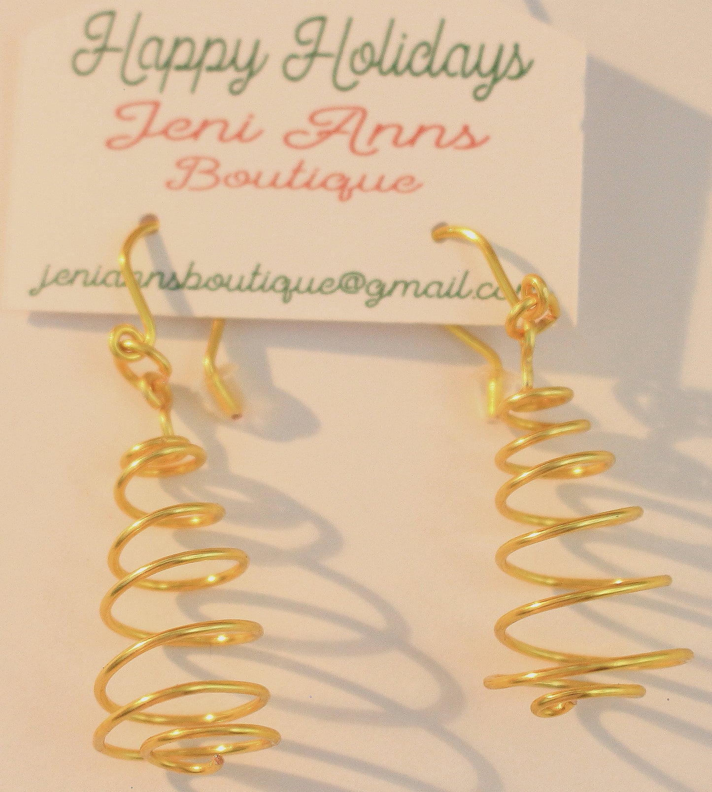 Hand Wire Wrapped Earrings: Christmas Trees